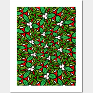 Colorful Glass Flower Pattern Posters and Art